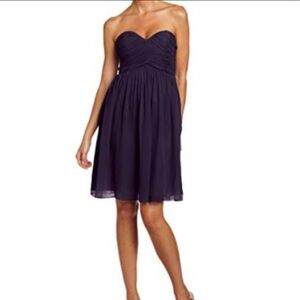 Donna Morgan 100% Silk Chiffon Strapless Dress